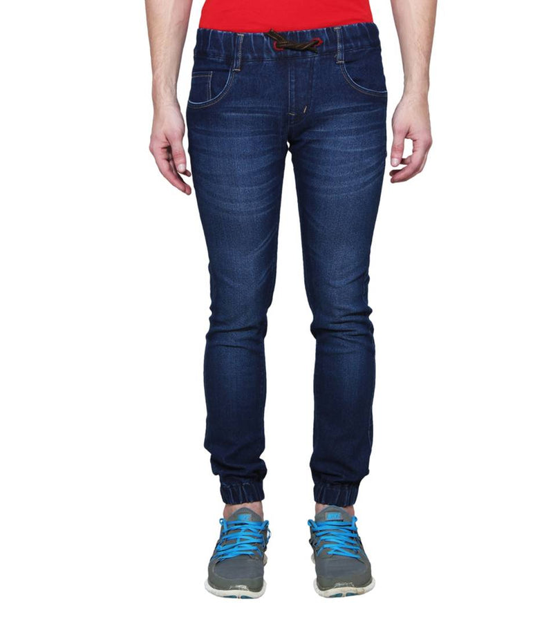 Blue Faded Stretchable Denim Regular Fit Jeans