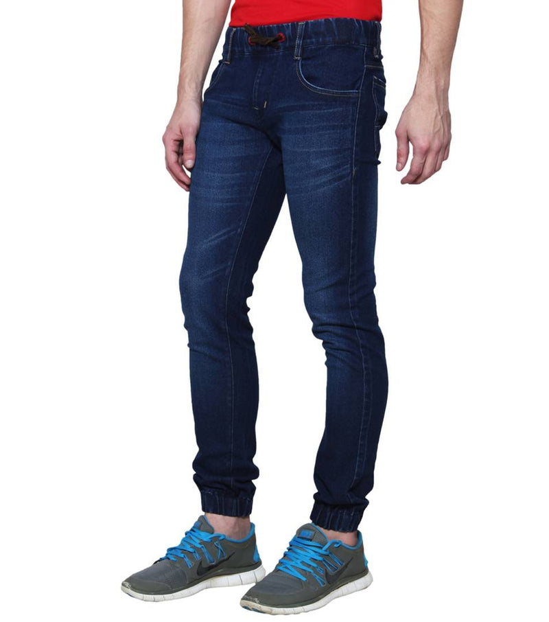 Blue Faded Stretchable Denim Regular Fit Jeans