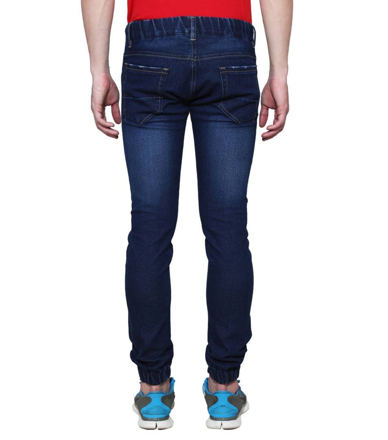 Blue Faded Stretchable Denim Regular Fit Jeans