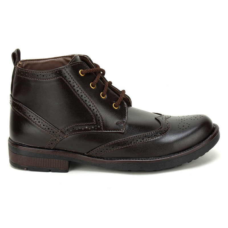 High Ankle Synthetic Leather Formal Boots For Men