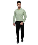 Green Cotton Regular Fit Formal Shirt