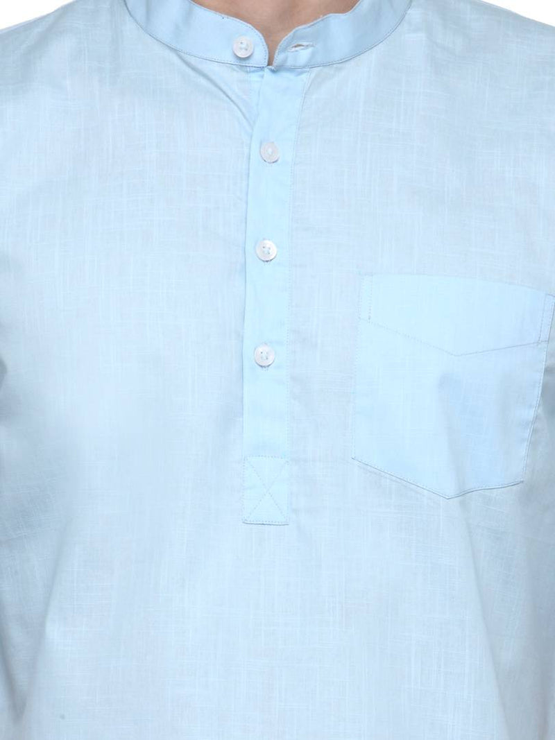 Blue Solid Stylish Short Length Kurta