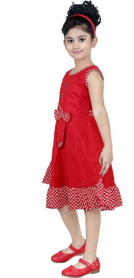 ULTRA TREND RED COTTON FROCK