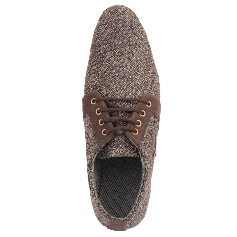 Brown jute casual shoes