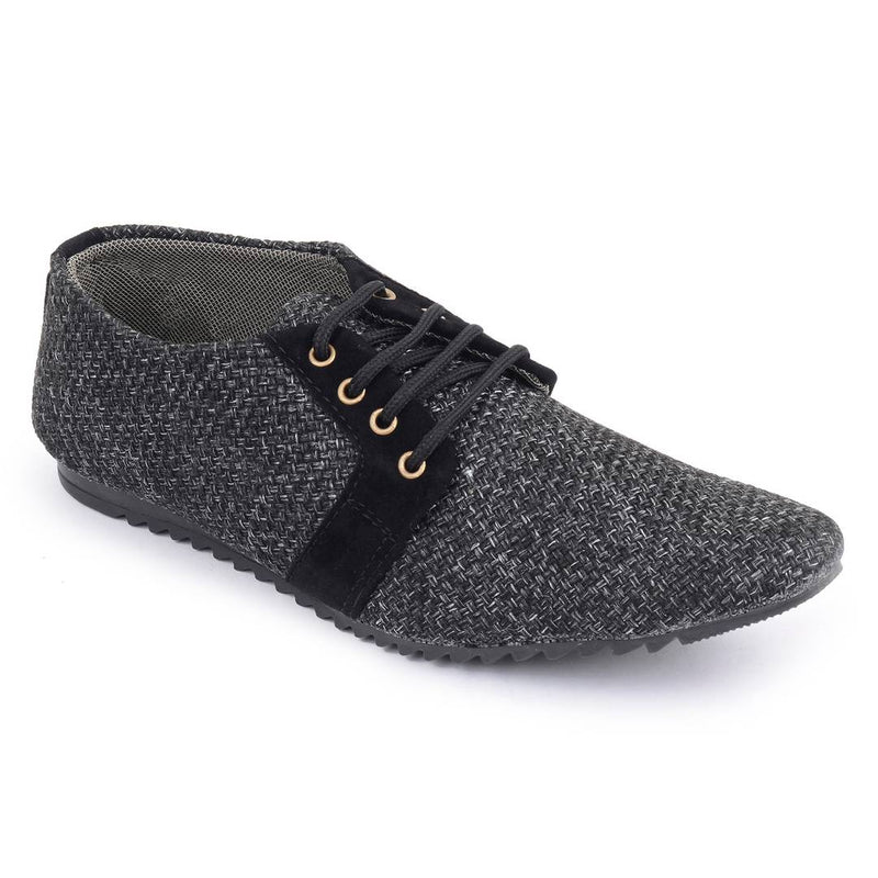 Black jute casual shoes