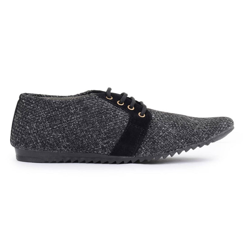 Black jute casual shoes