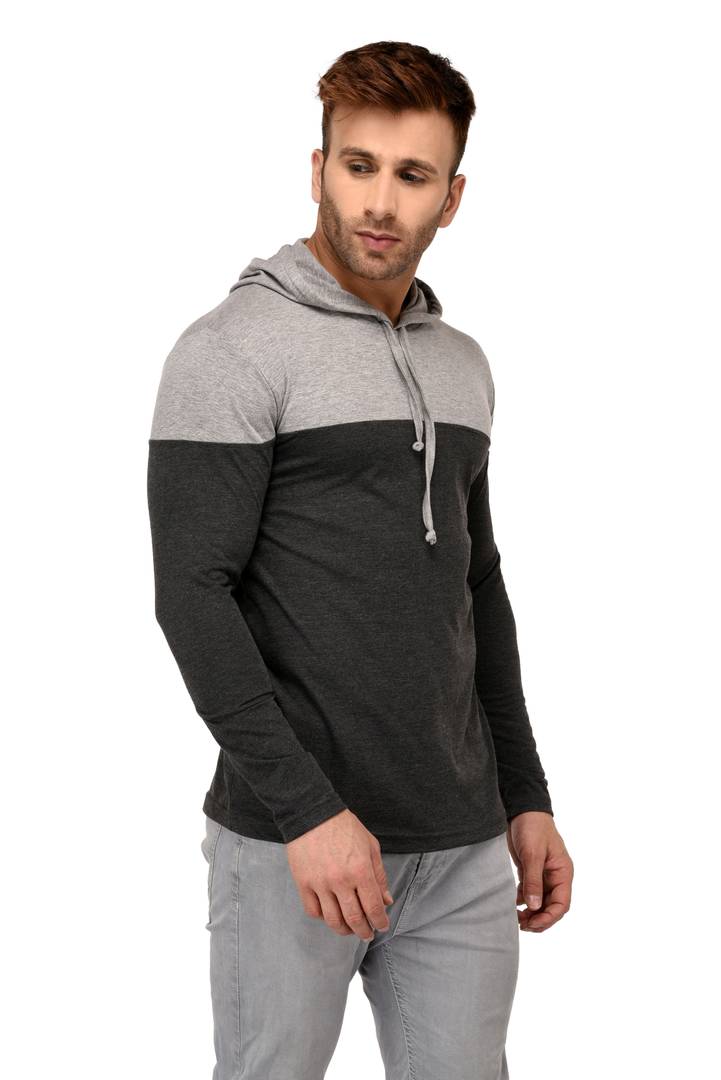 Multicoloured Cotton Colourblocked Hooded Tees