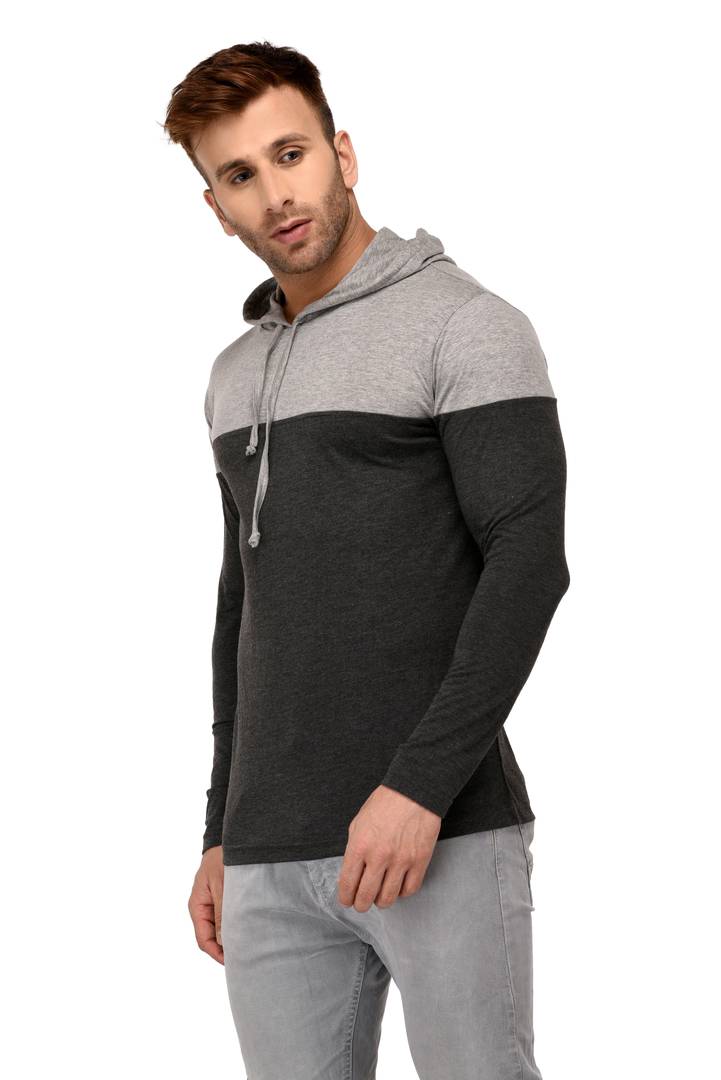 Multicoloured Cotton Colourblocked Hooded Tees