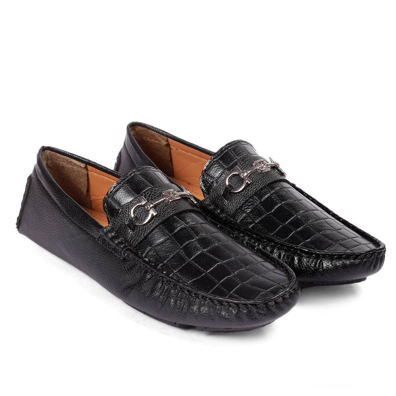 Stylish Black Synthetic Loafar Shoes For Men