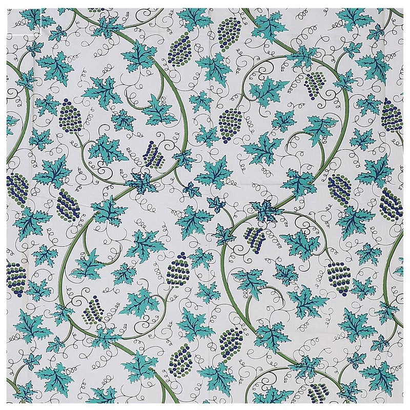 Turquoise Cotton Floral Single 1 Bedsheet only