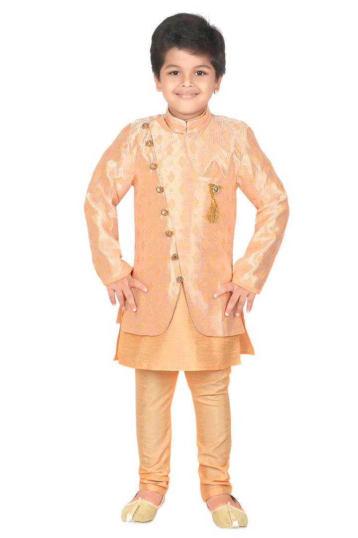 Orange Kurta Pajama Set For Baby Boy