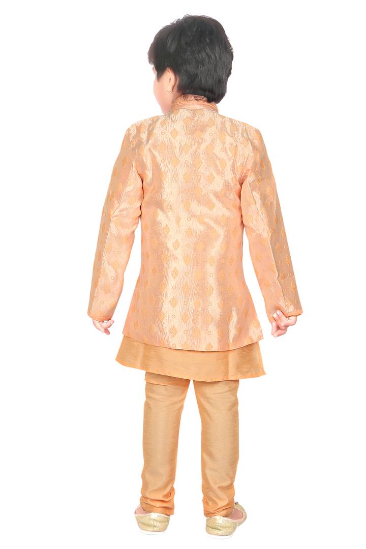 Orange Kurta Pajama Set For Baby Boy