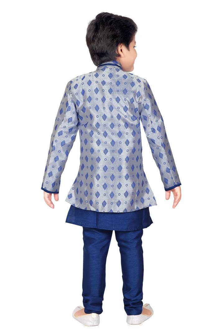 Navy Blue Kurta Pajama Set For Baby Boy