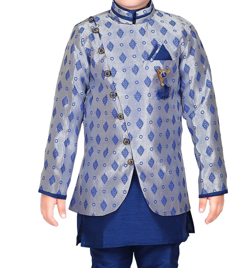 Navy Blue Kurta Pajama Set For Baby Boy