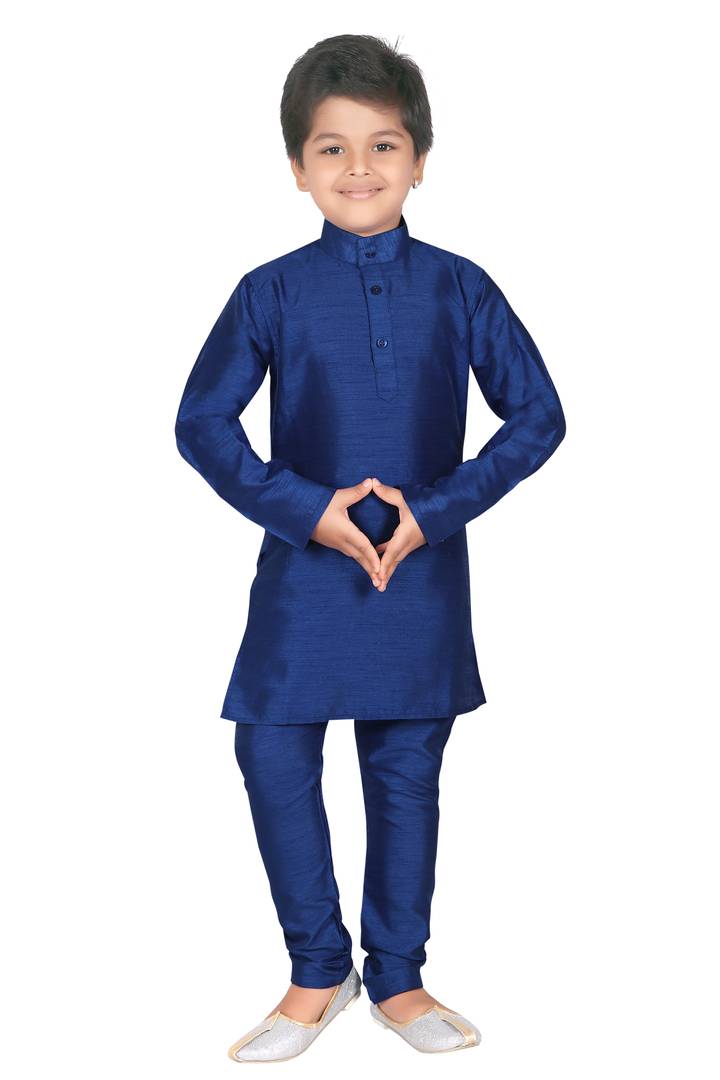 Navy Blue Kurta Pajama Set For Baby Boy