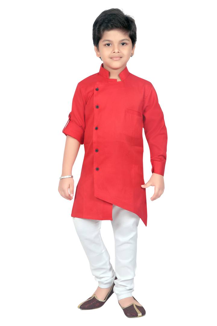 Red Kurta Pajama Set For Baby Boy