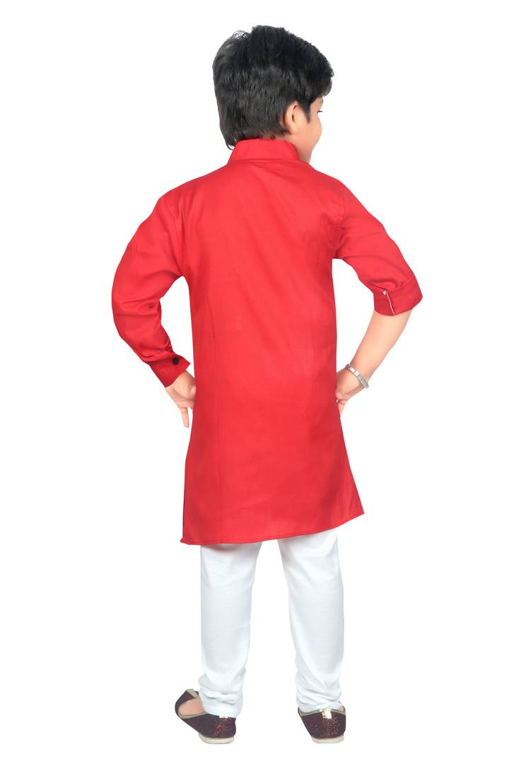 Red Kurta Pajama Set For Baby Boy