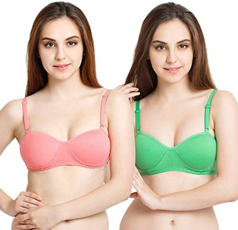 Cotton Padded Bra Combo Of 2