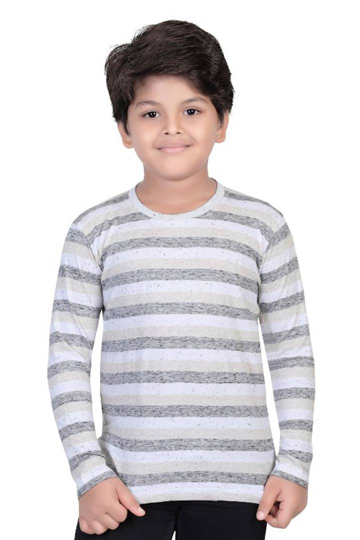 Round Neck Striped Boys Tshirts