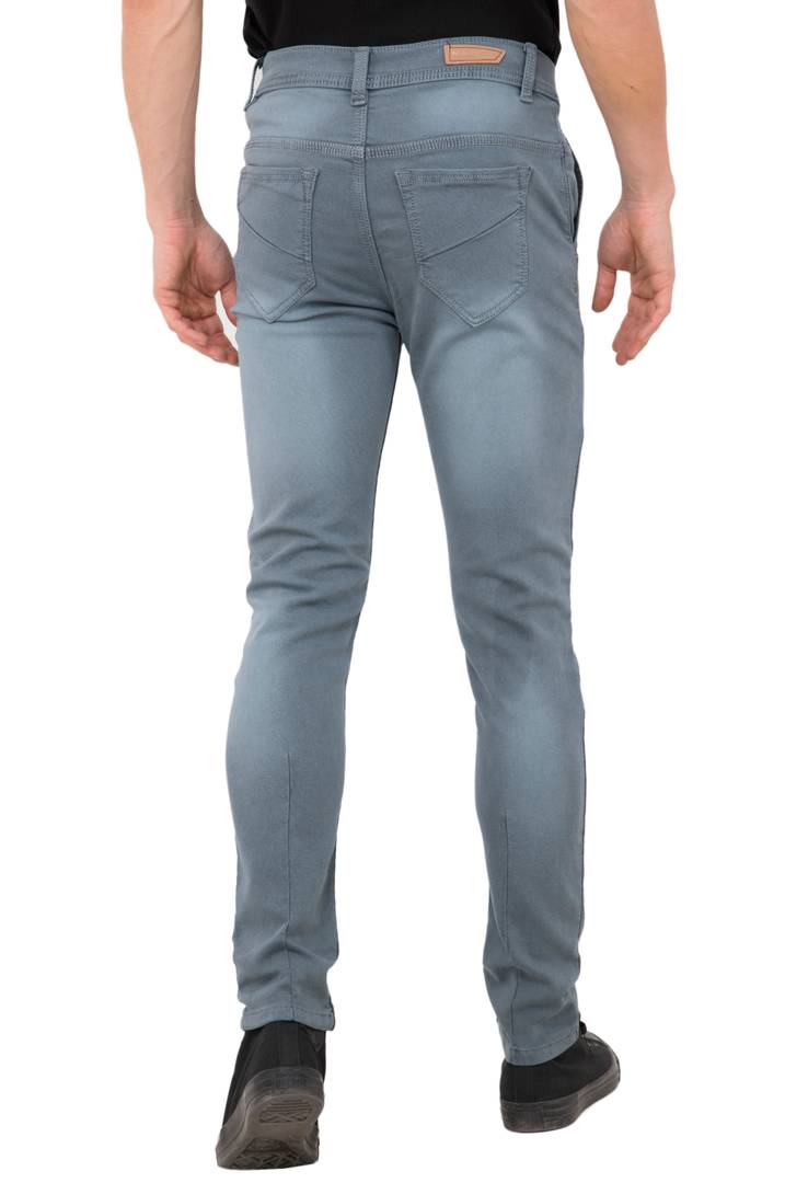 Elegant Grey Denim Slim Fit Men's Jean