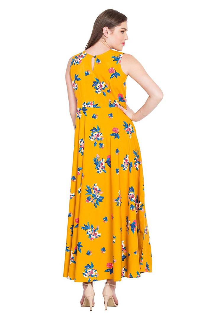 Crepe Maxi Length Dress For Women's