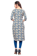 Women Multicolor Full Stitch Pathani Style Crep Kurti
