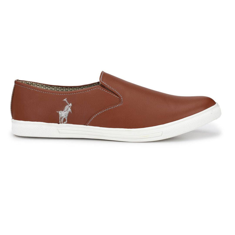 Stylish Men's Tan Slip-On Shoes