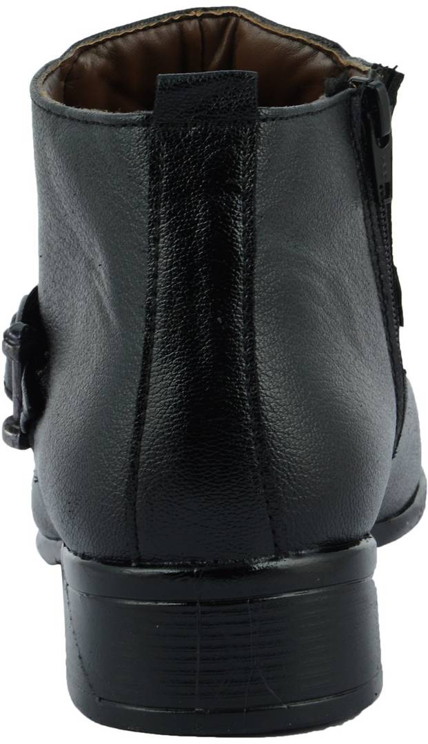 Men's High Heeled Black Synthetic Leather Outdoor Casual Boots