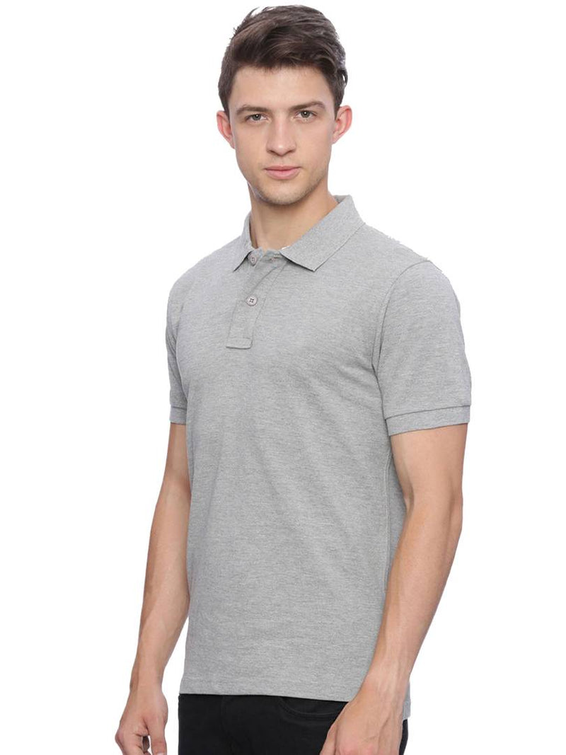 Buy 1 Get 1 Free Solid Cotton Blend Polo T-Shirts