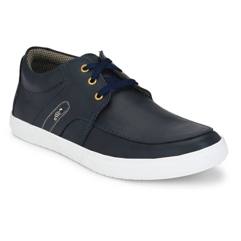 Trendy Black Lace-Up Casual Solid Shoes For Men's