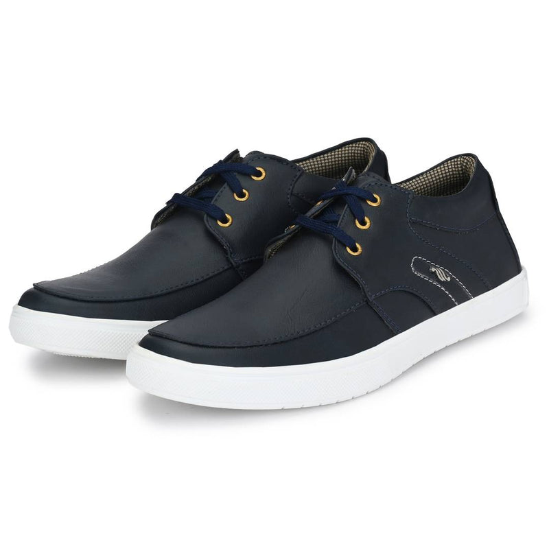 Trendy Black Lace-Up Casual Solid Shoes For Men's