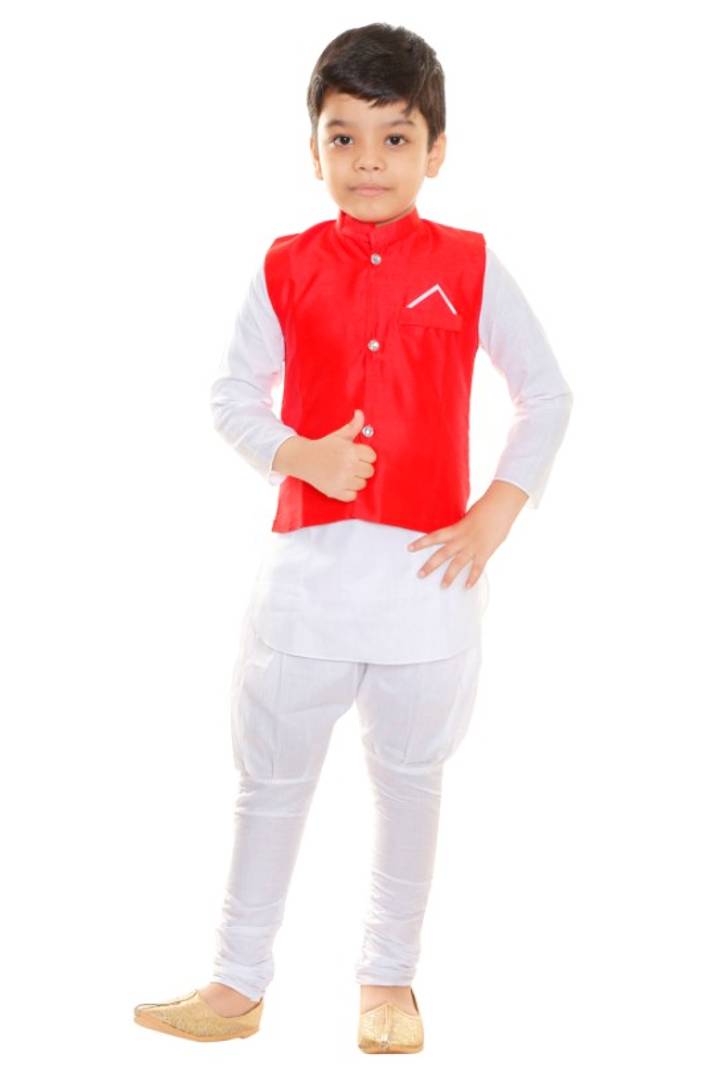 Kids Stylish Ethnic Wear - Modi Jacket, Kurta & Pyjama