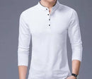 Men's White Cotton Solid T-Shirt