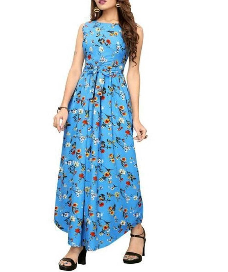 Stylish Anarkali Crepe Printed Floral Kurti