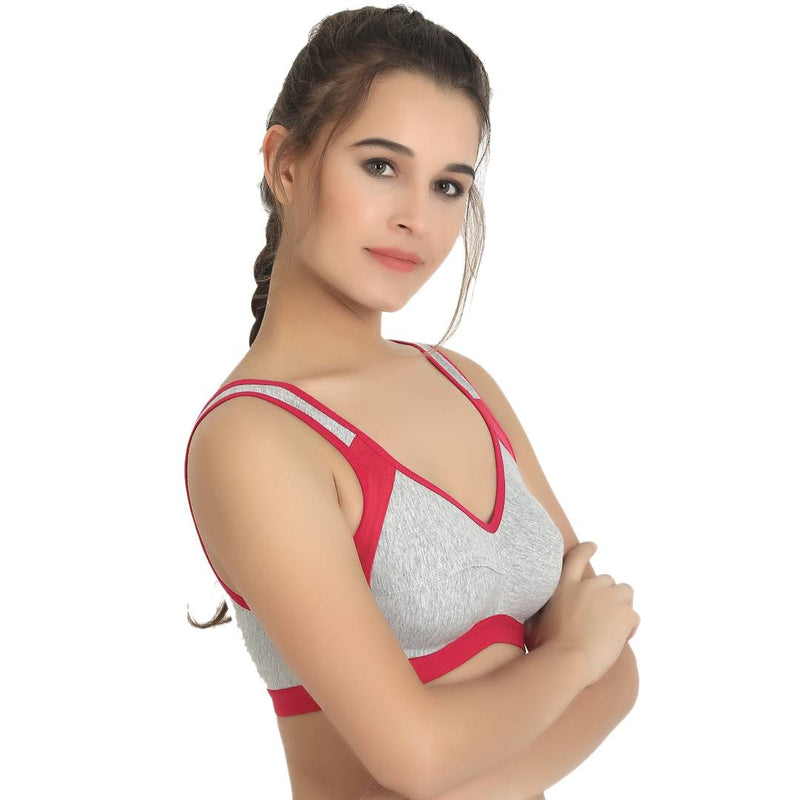 Women Multicoloured Polycotton T-Shirt Bras Combo Set of 3