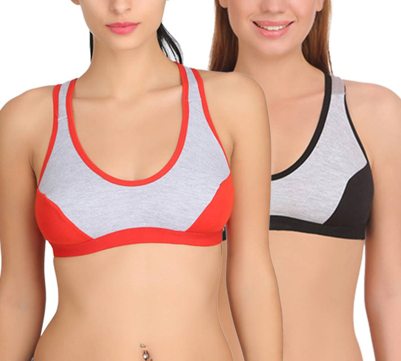 Combo of 2 Multicoloured Non Padded Full Coverage Bra