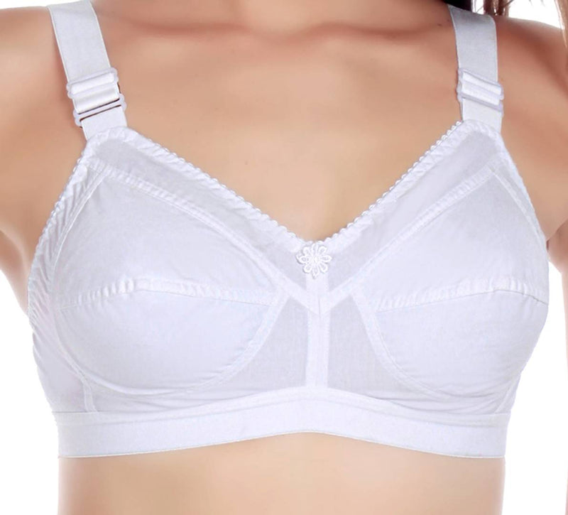 Women  White  Cotton  Full Coverage Bra