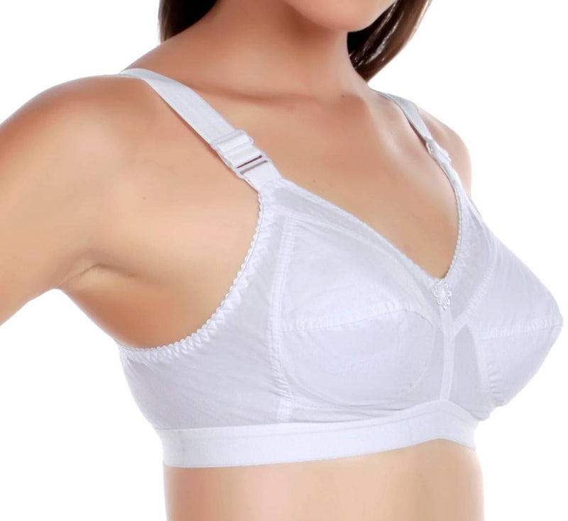 Women  White  Cotton  Full Coverage Bra