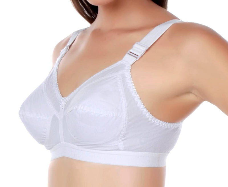 Women  White  Cotton  Full Coverage Bra