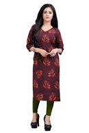 New Ethnic 4 You Women's straight American Crepe kurta