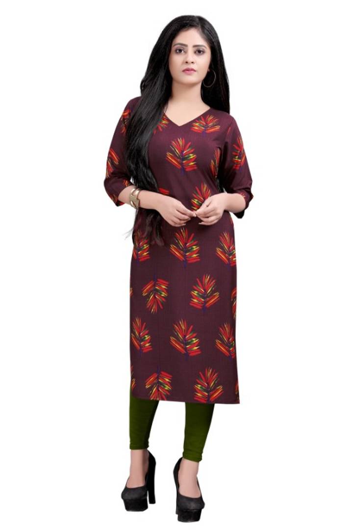 New Ethnic 4 You Women's straight American Crepe kurta