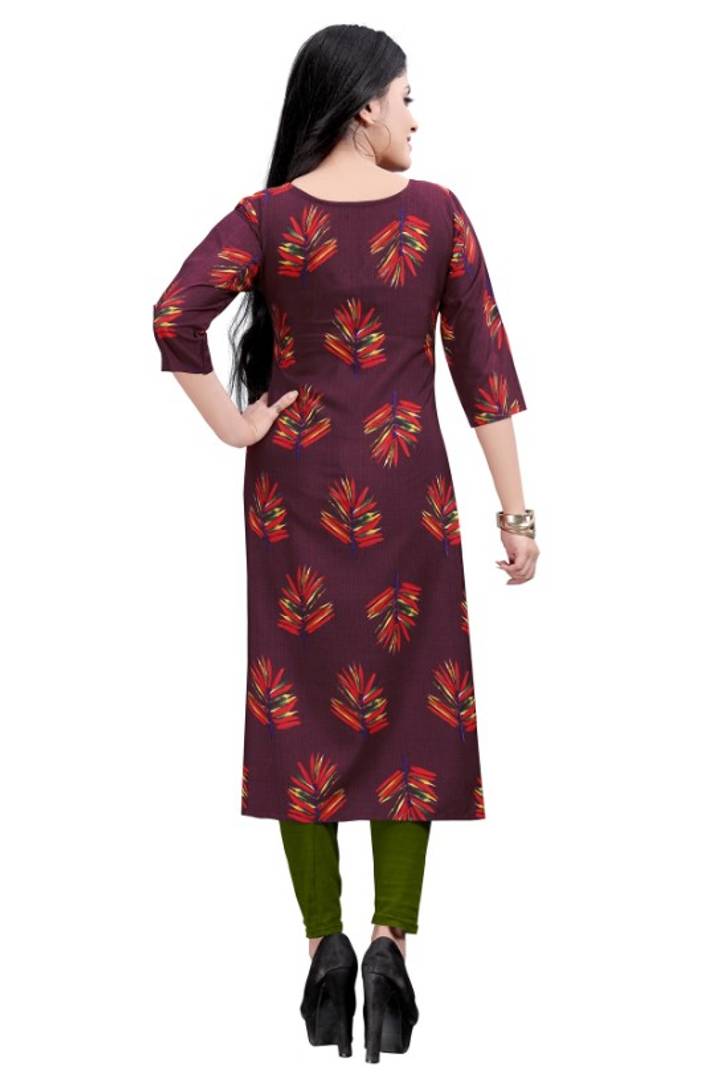 New Ethnic 4 You Women's straight American Crepe kurta