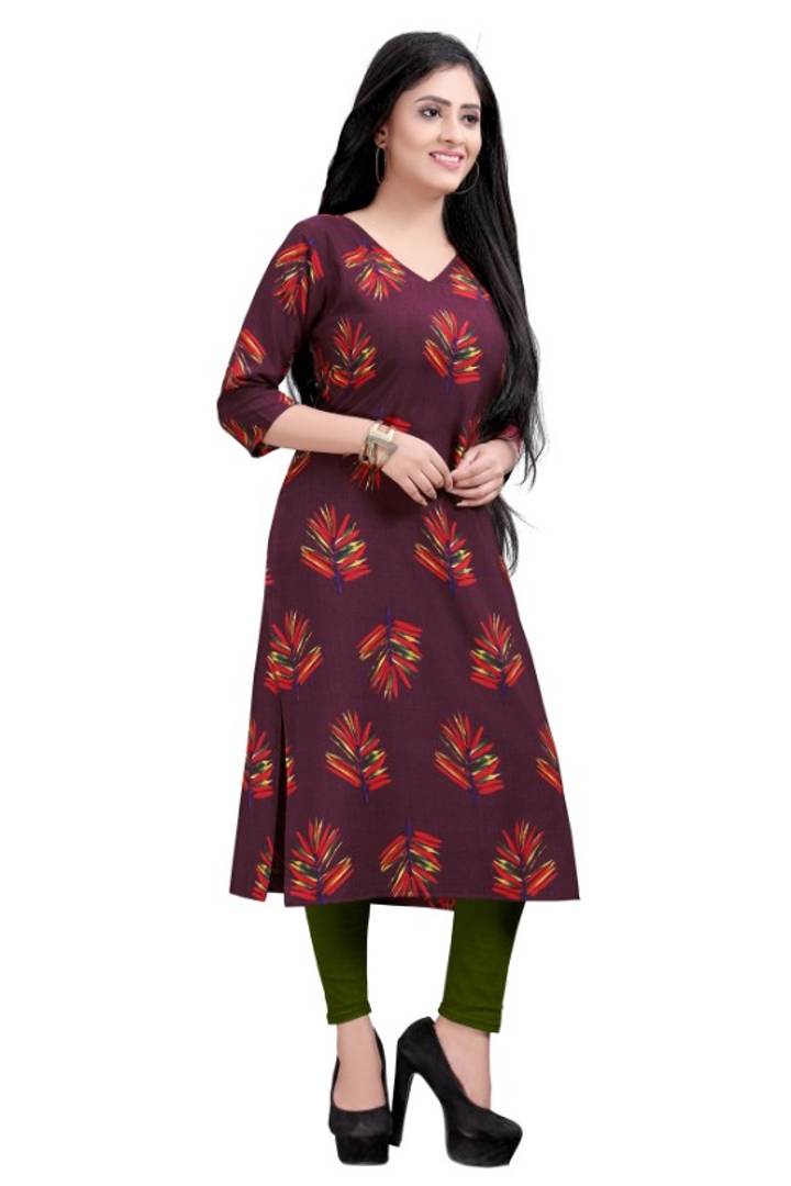 New Ethnic 4 You Women's straight American Crepe kurta