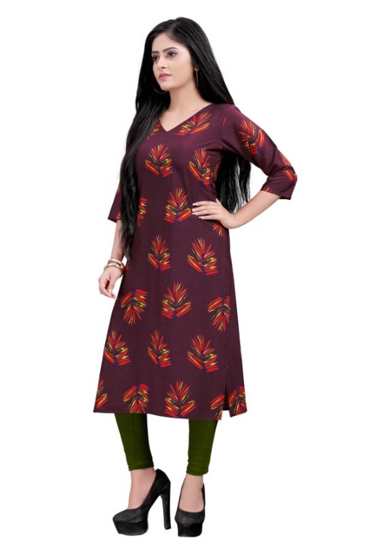 New Ethnic 4 You Women's straight American Crepe kurta