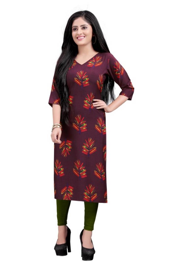 New Ethnic 4 You Women's straight American Crepe kurta