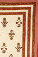 Red Cotton King Bedsheet With Pillow covers
