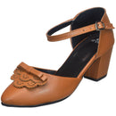 Tan Women Beige Heels Sandal