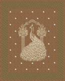 Modern Brown Cotton Printed Single Bedsheet With Pillow Cover