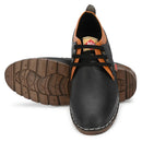 Men's Stylish and Trendy Black Solid Synthetic Leather Casual Derbys