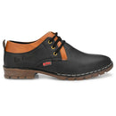 Men's Stylish and Trendy Black Solid Synthetic Leather Casual Derbys